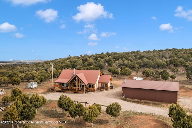 76 County Road 60b, Maybell, CO 81640 - bird's eye view featuring a forest view