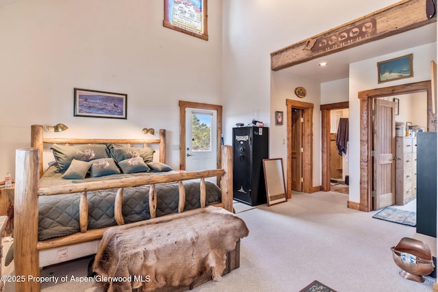 76 County Road 60b, Maybell, CO 81640 - bedroom featuring a high ceiling and carpet