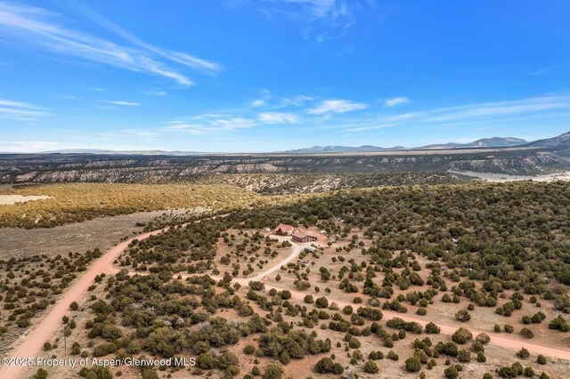 76 County Road 60b, Maybell, CO 81640 - birds eye view of property featuring a mountain view