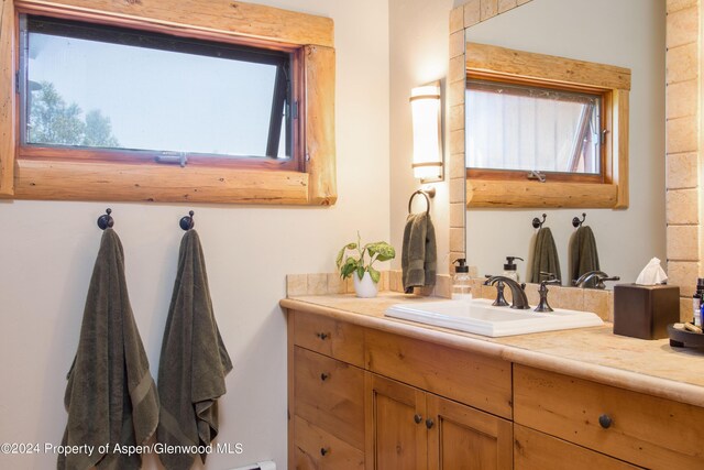 bathroom with vanity