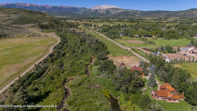 1150 Capitol Creek Rd, Snowmass, CO 81654 - aerial overview of property's location featuring a mountain backdrop