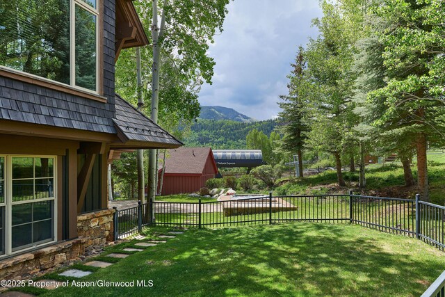 611 Oregon Trl, Aspen, CO 81611 - fenced backyard featuring a mountain view