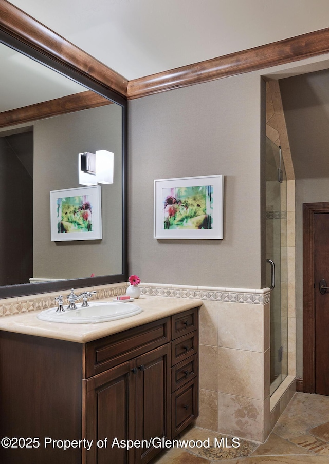 611 Oregon Trl, Aspen, CO 81611 - full bathroom featuring vanity and a shower stall