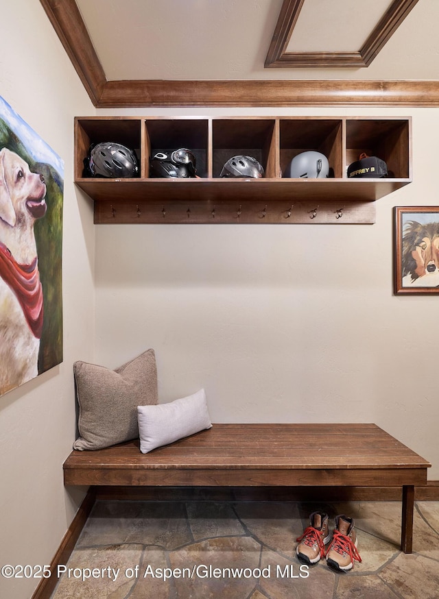 611 Oregon Trl, Aspen, CO 81611 - mudroom with stone finish flooring