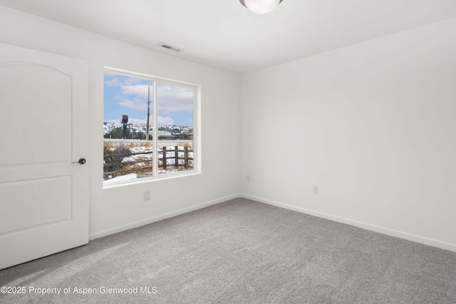 spare room featuring carpet flooring