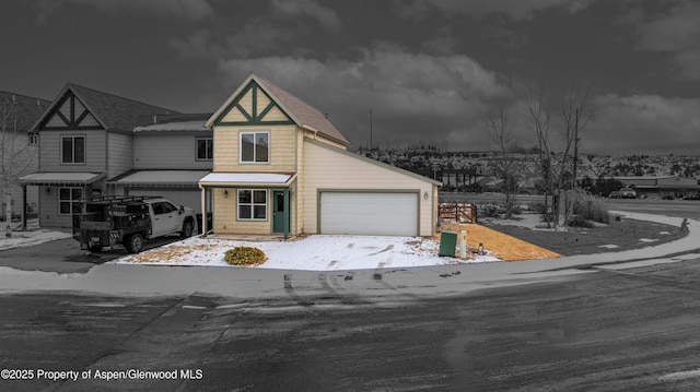 view of front of home featuring a garage