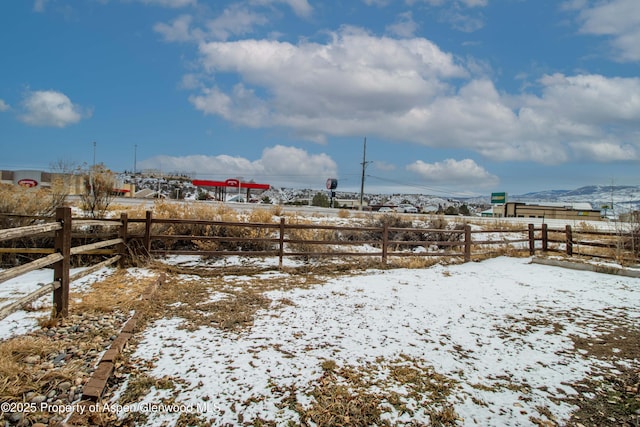 view of snowy yard