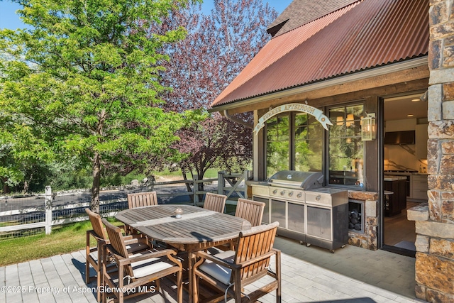 11 Pinon Ln, Carbondale, CO 81623 - view of patio / terrace featuring an outdoor kitchen, outdoor dining space, and a deck