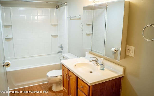 337 E 5 Th St, Rifle, CO 81650 - bathroom featuring vanity, shower / bathtub combination, and wood finished floors