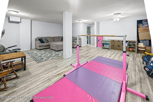 3598 County Road 35, Craig, CO 81625 - rec room with wood finished floors and a ceiling fan