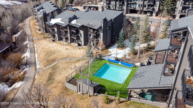 55 Upper Woodbridge Rd Unit H-5, Snowmass Village, CO 81615 - drone / aerial view of a pool