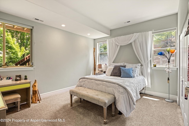 bedroom featuring carpet flooring