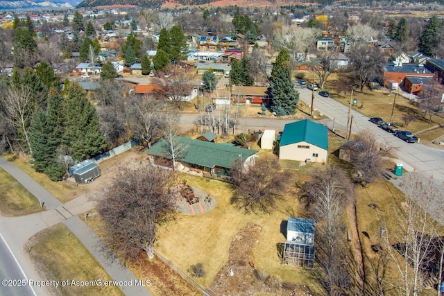 bird's eye view with a residential view