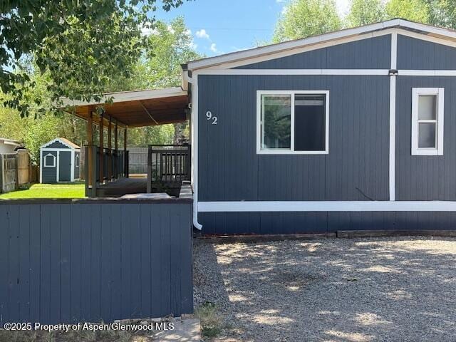 5387 County Road 154 Unit 92, Glenwood Springs, CO 81601 - view of home's exterior featuring a shed