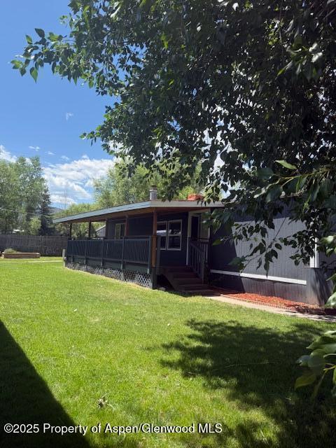5387 County Road 154 Unit 92, Glenwood Springs, CO 81601 - back of house with a porch