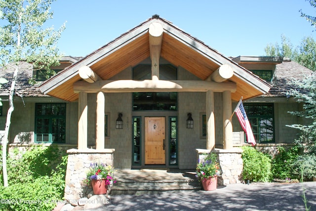1614 Faraway Rd, Snowmass Village, CO 81615 - property entrance with covered porch