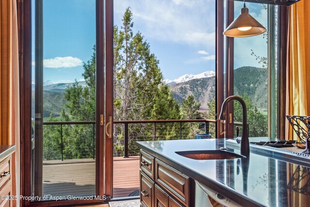 845 Hillcrest Dr, Basalt, CO 81621 - doorway featuring a mountain view and a sink