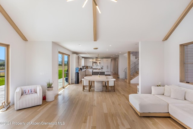 577 Fox Run Dr, Carbondale, CO 81623 - living area featuring light wood finished floors and recessed lighting