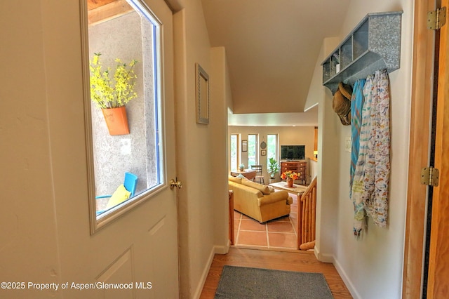 48 Creekside Ct, Glenwood Springs, CO 81601 - hallway featuring wood finished floors and baseboards