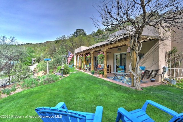 48 Creekside Ct, Glenwood Springs, CO 81601 - view of green lawn featuring a patio area