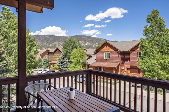 249 Whitehorse Dr, New Castle, CO 81647 - wooden deck featuring a mountain view and a residential view