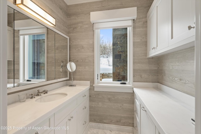 bathroom with vanity