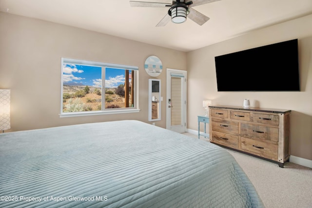 1783 Anvil View Ave, Rifle, CO 81650 - bedroom featuring light colored carpet and a ceiling fan