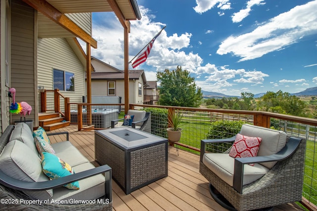 1783 Anvil View Ave, Rifle, CO 81650 - wooden terrace with an outdoor hangout area and a mountain view