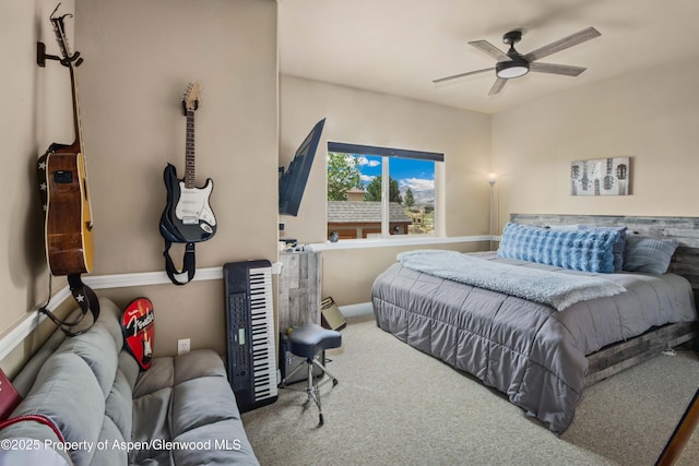 1783 Anvil View Ave, Rifle, CO 81650 - carpeted bedroom featuring baseboards and a ceiling fan