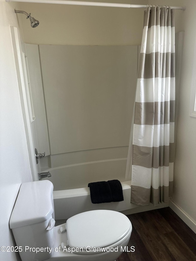 3865 W 6th St, Craig, CO 81625 - full bath with shower / bath combo and wood finished floors