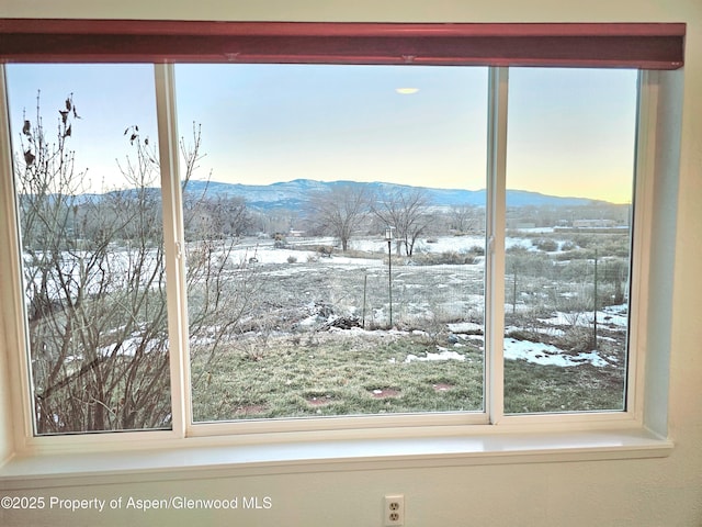 details featuring a mountain view