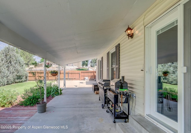 view of patio / terrace with fence