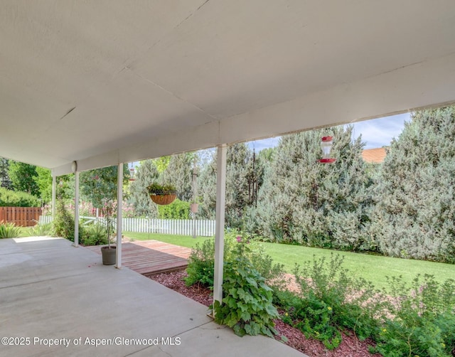 view of patio with fence