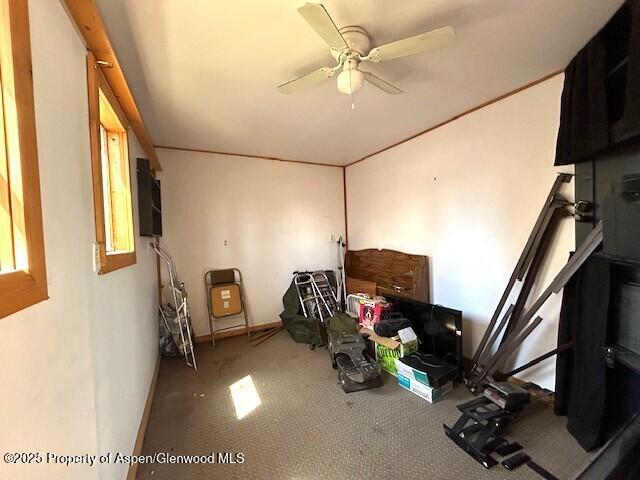 900 Breeze St, Craig, CO 81625 - interior space with a ceiling fan
