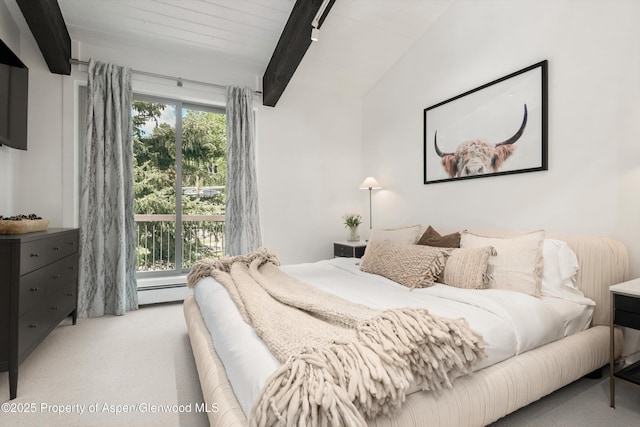 35 Upper Woodbridge Rd Unit 18-Cd, Snowmass Village, CO 81615 - carpeted bedroom featuring a baseboard heating unit