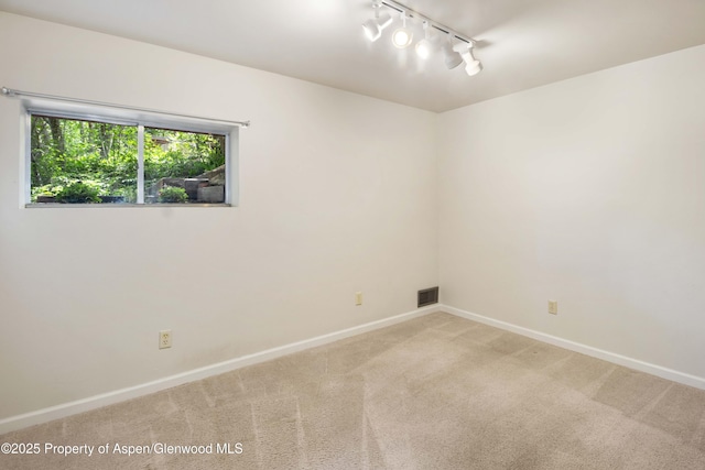 912 Red Mountain Dr, Glenwood Springs, CO 81601 - spare room featuring track lighting and carpet floors