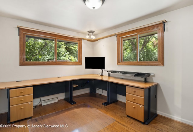 912 Red Mountain Dr, Glenwood Springs, CO 81601 - unfurnished office with plenty of natural light and light wood-type flooring