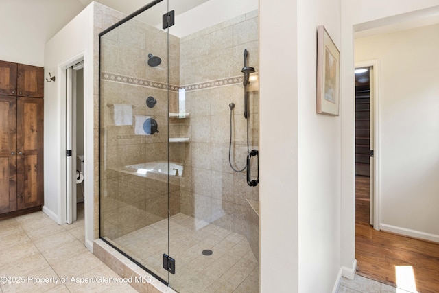 912 Red Mountain Dr, Glenwood Springs, CO 81601 - bathroom with a shower stall and baseboards