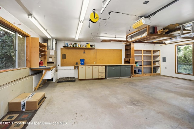 912 Red Mountain Dr, Glenwood Springs, CO 81601 - garage featuring a workshop area and a garage door opener