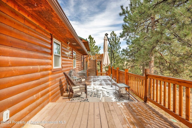 view of wooden deck