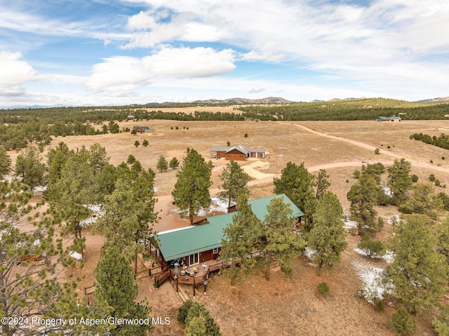 bird's eye view with a rural view