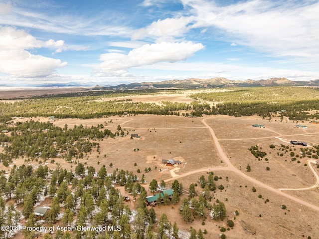 aerial view featuring a mountain view