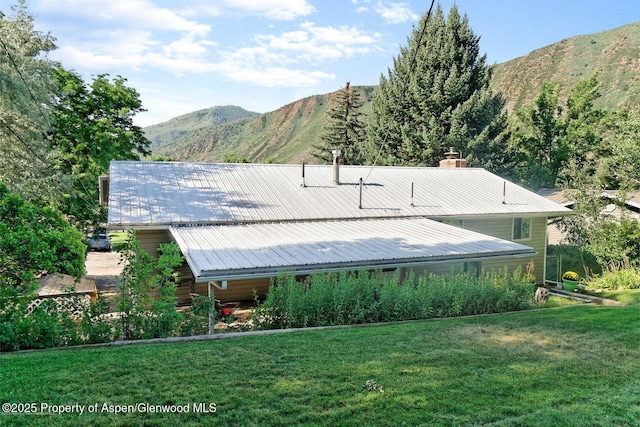 exterior space with a mountain view