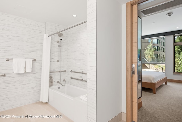 130 Wood Rd Unit 264, Snowmass Village, CO 81615 - ensuite bathroom with bathtub / shower combination and recessed lighting