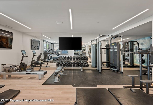 130 Wood Rd Unit 264, Snowmass Village, CO 81615 - exercise room with wood finished floors