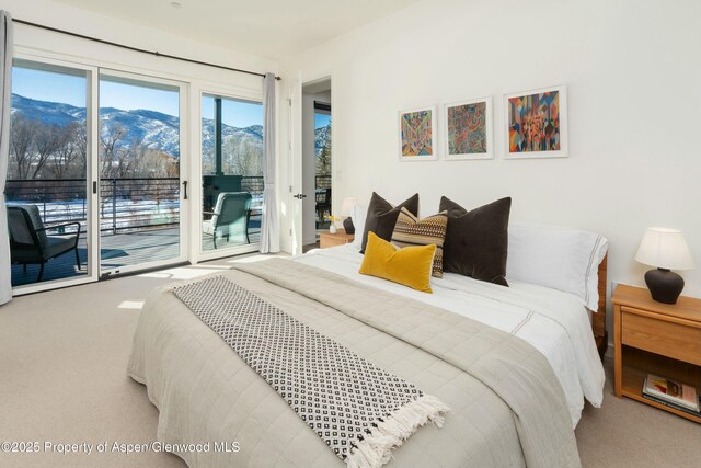 22860 Two Rivers Rd # 270, Basalt, CO 81621 - carpeted bedroom featuring access to exterior and a mountain view