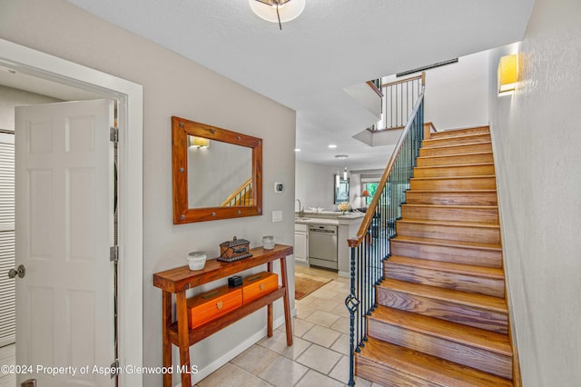 115 Harleston Grn Unit 63, Snowmass Village, CO 81615 - stairs featuring recessed lighting and tile patterned flooring