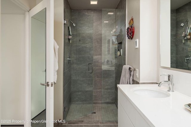 102 Evans Rd Unit 104, Basalt, CO 81621 - full bathroom featuring vanity and a shower stall