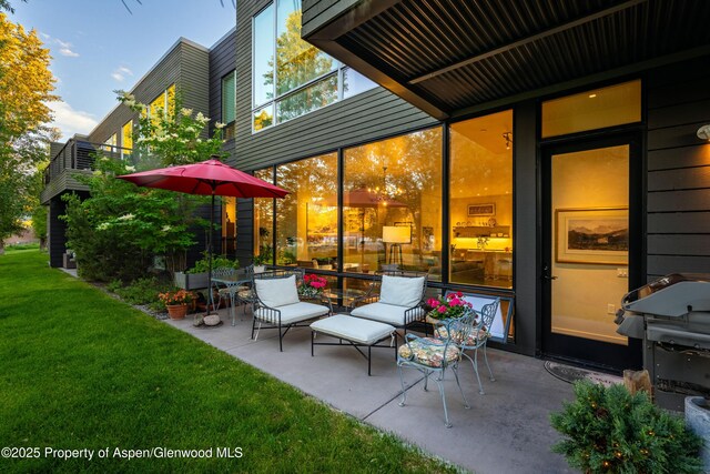 102 Evans Rd Unit 104, Basalt, CO 81621 - patio / terrace with a yard, grilling area, and a patio