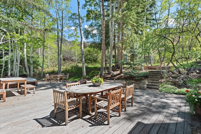 view of wooden terrace